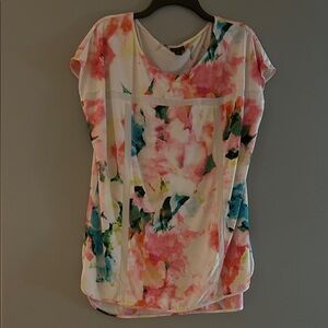 Worthington Women's Colorful Abstract Blouse